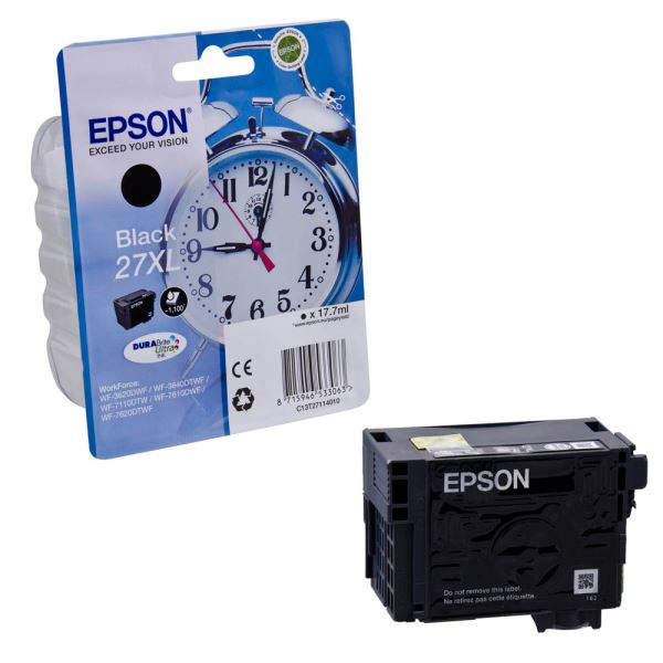 EPSON 27XL YÜKSEK KAPASİTELİ SİYAH MÜREKKEP KARTUŞU (C13T27114020)