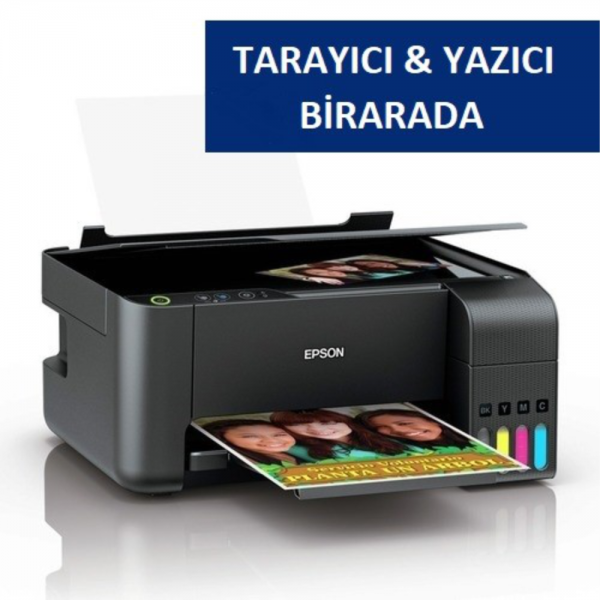 Epson L3110 Çok Fonksiyonlu Tanklı Yazıcı (Orjinal Mürekkep Hediyeleri ile Birlikte