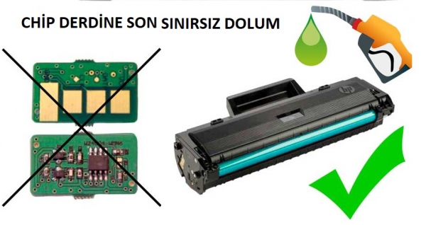 Bu yazılım yazıcınızın çipini devre dışı bırakarak sürekli toner dolu göstermektedir