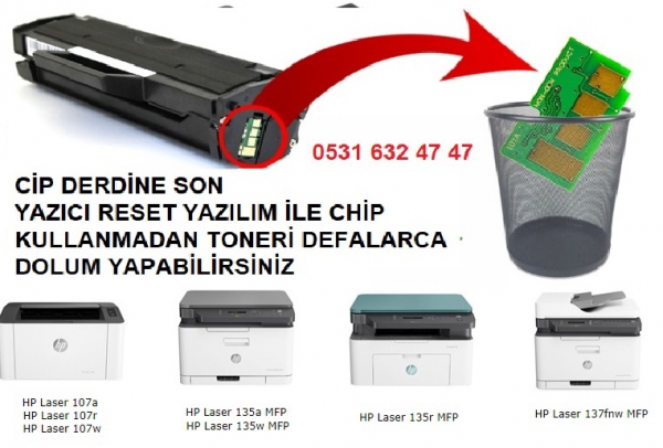 HP Renkli Lazer reset Yazılımı 179FNW / 179FWG