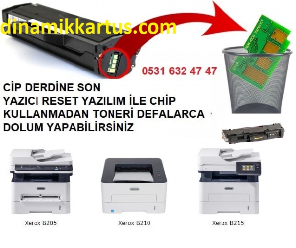 XEROX B215 YAZICI RESET