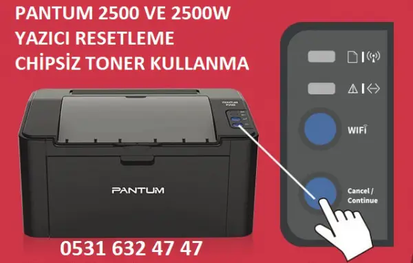 Bu yazılım yazıcınızın çipini devre dışı bırakarak sürekli toner dolu göstermektedir.