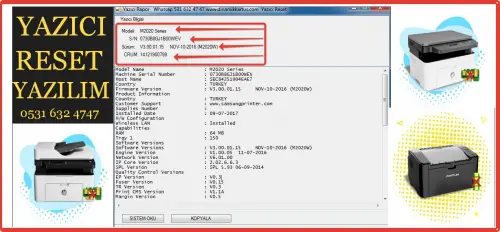 Yazıcı Reset yazılımı olmadan yapmak mümkün mü
